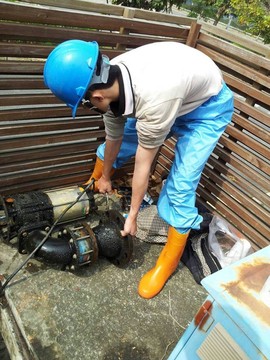 二期消防儲水井馬達改善施工中照片