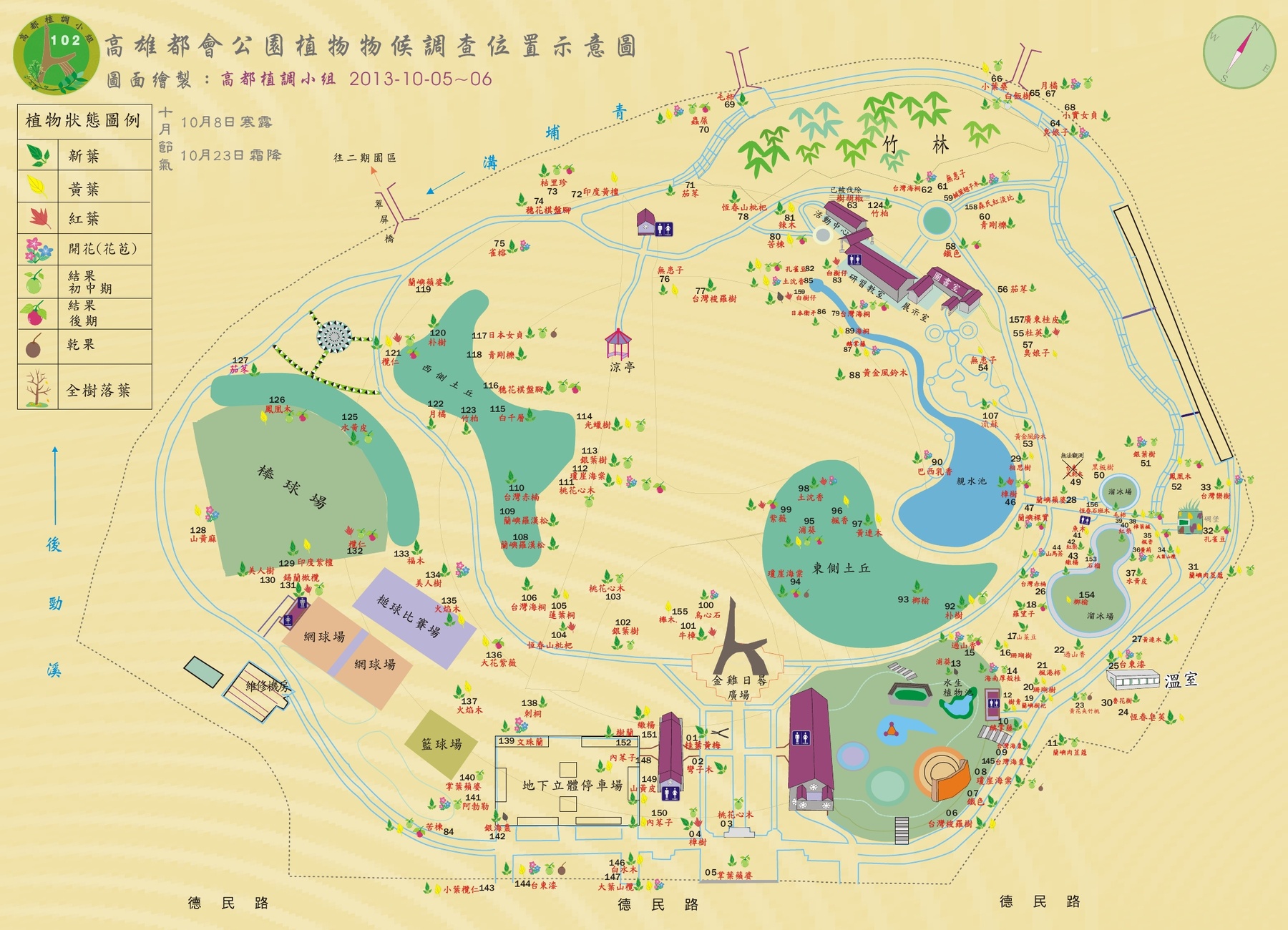 高都植物物候調查位置示意圖1021005-plant-map