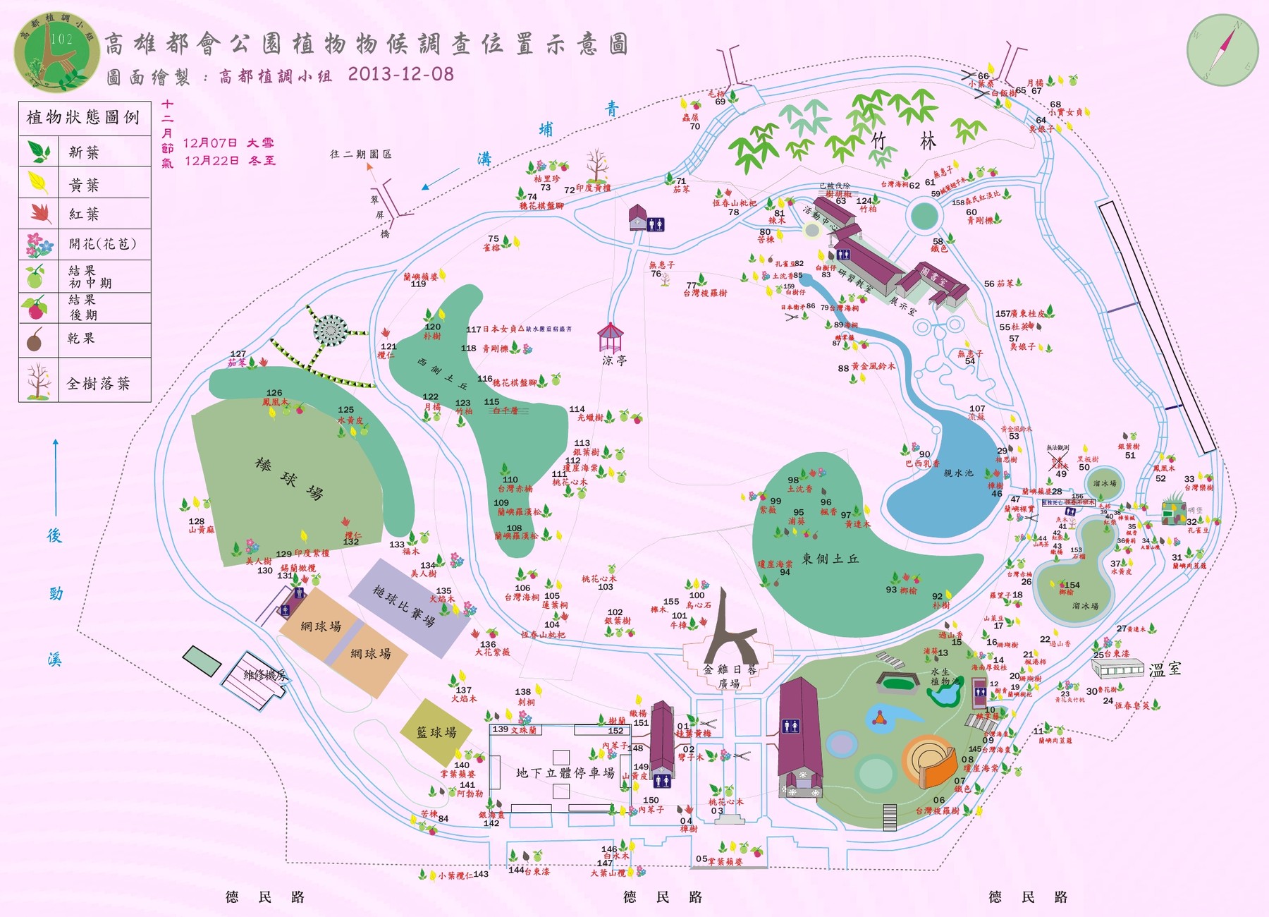 高都植物物候調查位置示意圖1021208